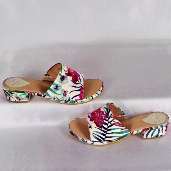 Ono Shoes Ono 8m Carl Multicolor Floral Lowheel Slide
